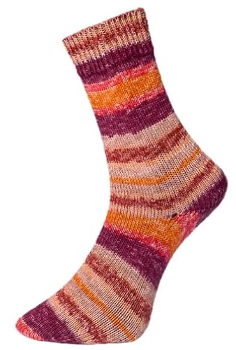 Pro Lana Golden Socks 6-fach Fashion 5 692 - Orange/Beere/Altrosé/Rot von PRO LANA