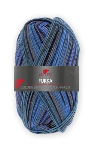 Pro Lana Golden Socks Stretch Furka 41709 - Türkis/Blau/Bordeaux/Hellbraun/Grau von PRO LANA