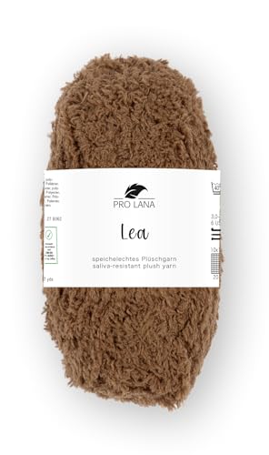 Pro Lana Lea speichelechtes Plüschgarn Teddygarn 25g 100% Polyester (10 dunkelbraun) von PRO LANA