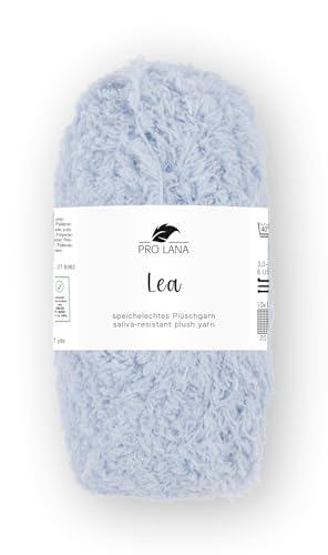 Pro Lana Lea speichelechtes Plüschgarn Teddygarn 25g 100% Polyester (56 babyblau) von PRO LANA