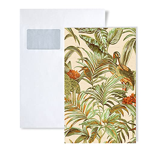 1 MUSTERSTÜCK S-DE120013-DI Profhome FANCY Vogelmuster Tapete Tapeten MUSTER in ca. DIN A4 Größe von PRO[f]home