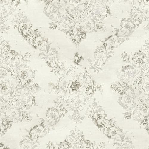 Barock Tapete Profhome 387072-GU heißgeprägte Vliestapete leicht strukturiert im romantischen Design glänzend creme platin perl-beige grau 5,33 m2 von PRO[f]home