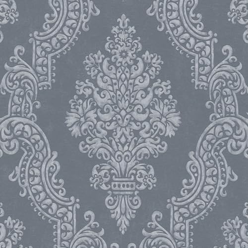 Barock Tapete Profhome 397657-GU Vliestapete strukturiert mit Ornamenten schimmernd anthrazit grau 5,33 m2 von PRO[f]home