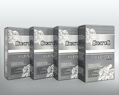 PRO[f]home® - 4x 250 g STATUS PROFI Kleister Kleber für alle Vlies-Tapeten Malervlies Renoviervlies 1 kg für 160 qm Vliestapeten Profhome von PRO[f]home