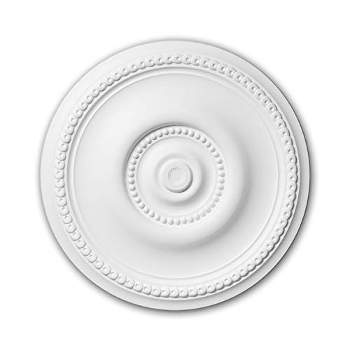 PRO[f]home® - Rosette 156002 Deckenelement Zierelement Jugendstil weiß Ø 52 cm Profhome von PRO[f]home