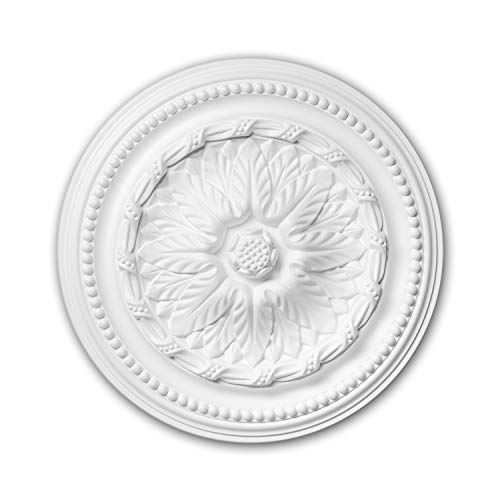 PRO[f]home® - Rosette 156007 Deckenelement Zierelement Neo-Empire-Stil weiß Ø 40 cm Profhome von PRO[f]home