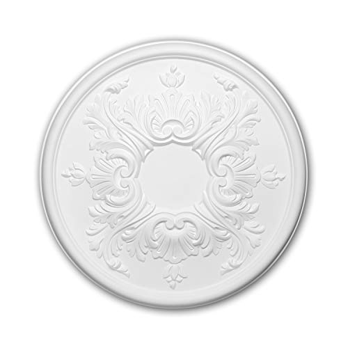 PRO[f]home® - Rosette 156030 Zierelement Deckenelement Rokoko Barock Stil weiß Ø 39,5 cm Profhome von PRO[f]home