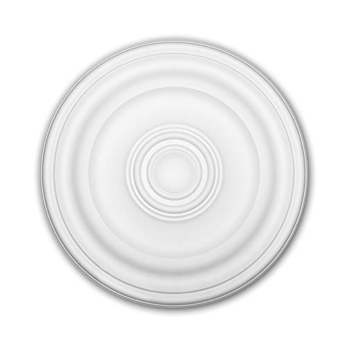 PRO[f]home® - Rosette 156050 Zierelement Deckenelement Zeitloses Klassisches Design weiß Ø 40,4 cm Profhome von PRO[f]home