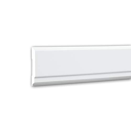 PRO[f]home® - Wand- und Friesleiste 151343 Stuckleiste Zierleiste Wandleiste Modernes Design weiß 2 m Profhome von PRO[f]home