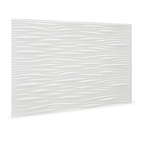 PRO[f]home® - Wandpaneel 3D - 704551 Wilderness White Dekorpaneel geprägt in Kunststoff Optik glänzend weiß 1,7 m2 Profhome von PRO[f]home