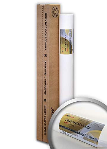 Profhome 399-155-AP PremiumVlies Profi-Malervlies Renoviervlies Glattvlies überstreichbare Vliestapete Öko nachhaltig umweltschonend weiß 150 g 25 qm Rolle FSC® MIX Nr. TSUD-COC-001718-KR von PRO[f]home