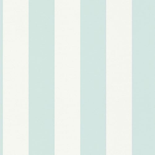 Streifen Tapete Profhome 381014-GU Vliestapete leicht strukturiert im traditionellen Stil matt türkis weiß blau 5,33 m2 von PRO[f]home