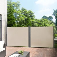 Doppelte Seitenmarkise Alcazaba 160x600 cm Sandfarben pro.tec - Beige von PRO.TEC