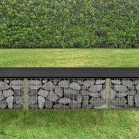 Pro.tec - Gabionenbank Friesland wpc 100x45x30 cm Schwarz von PRO.TEC