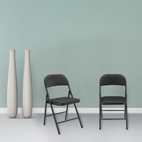 Konferenzstuhl 6er Set Kunstleder Schwarz [pro.tec] von PRO.TEC