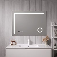 Pro.tec - LED-Badspiegel Chambave 100x70 cm Silberfarben [ ] von PRO.TEC