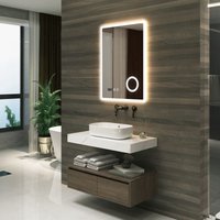 LED-Badspiegel Racale 60x80 cm Weiß [ Pro.tec von PRO.TEC