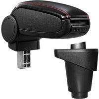 Pro.tec - Mittelarmlehne Fiat 500L mit Staufach Kunstleder Schwarz mit roten Nähten von PRO.TEC
