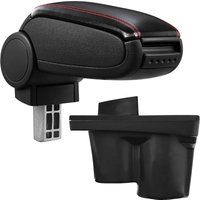 Pro.tec - Mittelarmlehne Opel Adam mit Staufach Kunstleder Schwarz mit roten Nähten von PRO.TEC
