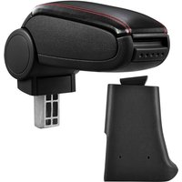 Mittelarmlehne VW Golf 3 Vento mit Staufach Kunstleder Schwarz mit roten Nähten pro.tec von PRO.TEC