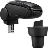 Mittelarmlehne VW Up mit Staufach Kunstleder Schwarz mit weißen Nähten pro.tec von PRO.TEC