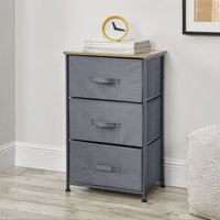 Nachttisch 73x45x30 cm Kommode mit 3 Schubladen Grau/Holzfarben pro.tec Nachttisch 73x45x30 cm Kommode mit 3 Schubladen Grau/Holzfarben pro.tec von PRO.TEC