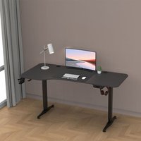 Pro.tec - Höhenverstellbarer Tisch Oxnard elektrisch 160x75cm Schwarz [ ] von PRO.TEC