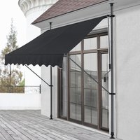 Pro.tec - Klemmmarkise Stem 250x120x220-309 cm Schwarz [ ] von PRO.TEC
