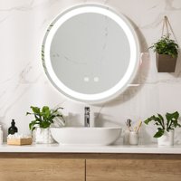 LED-Badspiegel Maratea Ø60cm Silber [ Pro.tec von PRO.TEC