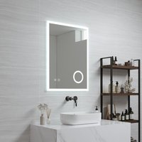 LED-Badspiegel Scafa 60x80 cm Weiß [ Pro.tec Weiß von PRO.TEC