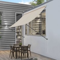 Pro.tec - Standmarkise Malaga mit Seitenzugkette 350x120 cm Sandfarben von PRO.TEC