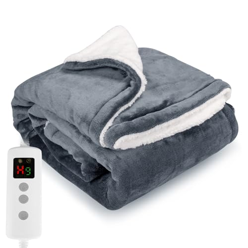 PROALLER Heated Blanket Electric Throw 150x130CM, 9 Levels &1-9H Timer Auto-Off, Machine Washable, Soft Flannel Sherpa Full Body Warming, Sofa Bed Office Use, Heating Blanket PROALLER Heated Blanket Electric Throw 150x130CM, 9 Levels &1-9H Timer Auto-Off, Machine Washable, Soft Flannel Sherpa Full Body Warming, Sofa Bed Office Use, Heating Blanket von PROALLER