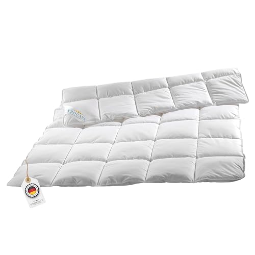 PROCAVE Micro-Comfort Qualitäts-Bettdecke für den Sommer | Entspannt schlafen | Atmungsaktive Steppdecke in weiß in 155x200 cm von PROCAVE
