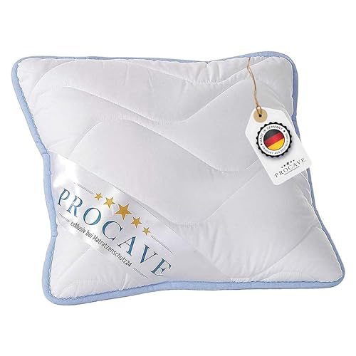 PROCAVE TopCool Kopfkissen Kochfest 40x40 cm, Qualitäts-Stepp-Kissen, atmungsaktives Allergiker Kissen, Winter- und Sommer-Kissen 100% aus Deutschland von PROCAVE