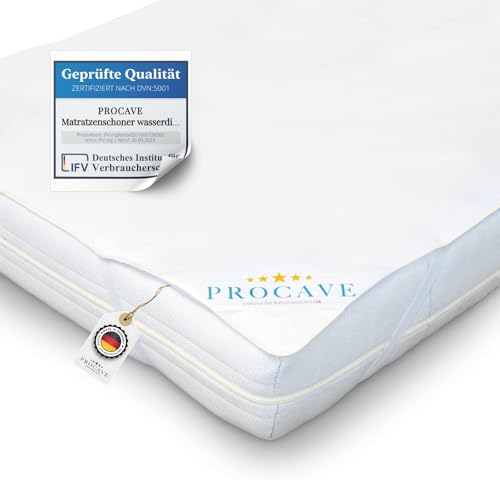 PROCAVE® Matratzenschoner 80x210 cm wasserdicht | Atmungsaktiver Matratzentopper mit Nässeschutz | Inkontinenzunterlage waschbar | Anti-Milben Bettunterlage | Premium Matratzenauflage Made in Germany PROCAVE® Matratzenschoner 80x210 cm wasserdicht | Atmungsaktiver Matratzentopper mit Nässeschutz | Inkontinenzunterlage waschbar | Anti-Milben Bettunterlage | Premium Matratzenauflage Made in Germany von PROCAVE