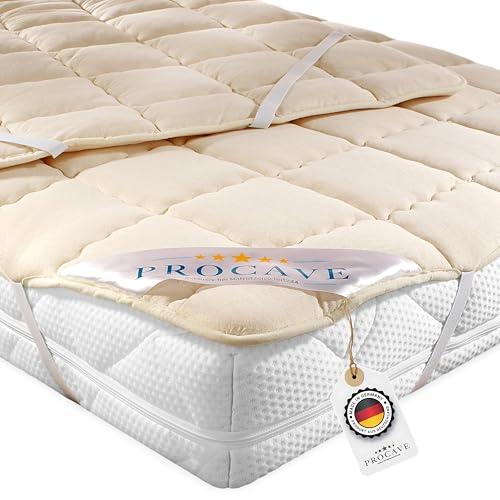 PROCAVE weiches Unterbett aus Schurwolle, atmungsaktiver Matratzen-Schoner, Matratzenbezug mit 4 Eckgummis,Matratzen-Auflage 140x190 cm PROCAVE weiches Unterbett aus Schurwolle, atmungsaktiver Matratzen-Schoner, Matratzenbezug mit 4 Eckgummis,Matratzen-Auflage 140x190 cm von PROCAVE
