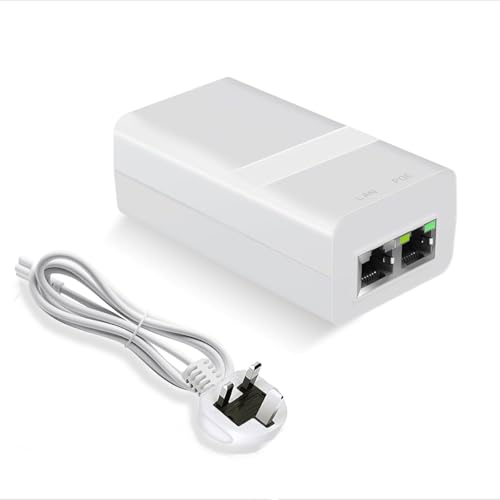 PROCET Gigabit PoE Injector 36V-55V 15.4W/30W IEEE802.3af/at Standard Compliance Ethernet Adapter für CCTV-Kamera, UniFi U6 Mesh Pro, U6-LR, U7 Pro, G5 Pro, Video Türklingel, eero PoE 6 Wireless AP von PROCET PoE System
