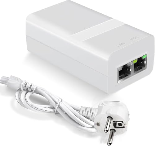 PROCET Gigabit PoE Injektor 36V-48V 15,4W IEEE802.3af Standard Konformität PoE Ethernet Adapter für eero PoE 6, UniFi U6 Pro, U6 Mash Pro, G5 Bullet, Reolink RLC-810A/820A IP-Kamera, Wireless AP PROCET Gigabit PoE Injektor 36V-48V 15,4W IEEE802.3af Standard Konformität PoE Ethernet Adapter für eero PoE 6, UniFi U6 Pro, U6 Mash Pro, G5 Bullet, Reolink RLC-810A/820A IP-Kamera, Wireless AP von PROCET PoE System