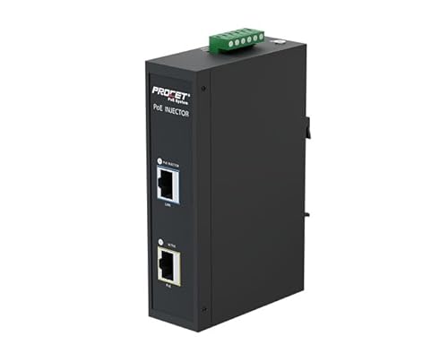 PROCET PoE++ 95W Gigabit PoE Injector DIN Rail Industrial PoE Power Injector PoE 6KV Überspannungsschutz, große Arbeitstemperatur von -40°C bis 65°C, PT-PSE105GWH-E PROCET PoE++ 95W Gigabit PoE Injector DIN Rail Industrial PoE Power Injector PoE 6KV Überspannungsschutz, große Arbeitstemperatur von -40°C bis 65°C, PT-PSE105GWH-E von PROCET PoE System