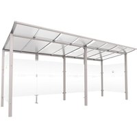 PROCITY® Raucherunterstand Modulo, ohne Frontverkleidung, BxT 5.020 x 1.990 mm, grau von PROCITY®