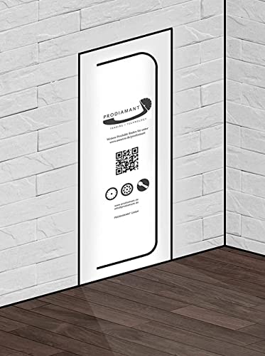 PRODIAMANT® Staubschutztür 1,10 x 2,20 m staubdicht mit Reißverschluss – Extra robuste Folientür für Baustelle & Renovierung, inkl. Zipper von PRODIAMANT
