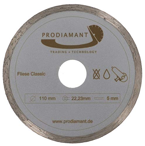 PRODIAMANT Diamant-Trennscheibe Fliese 110 mm x 22,2 mm Diamanttrennscheibe 110mm PRODIAMANT Diamant-Trennscheibe Fliese 110 mm x 22,2 mm Diamanttrennscheibe 110mm von PRODIAMANT