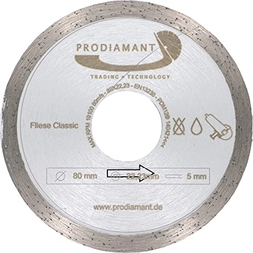 PRODIAMANT Diamant-Trennscheibe Fliese 80 mm x 22,23 mm Diamanttrennscheibe 80mm PRODIAMANT Diamant-Trennscheibe Fliese 80 mm x 22,23 mm Diamanttrennscheibe 80mm von PRODIAMANT