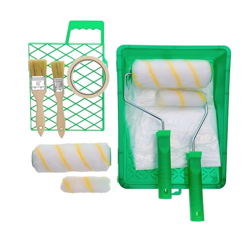 PRODIAMANT Maler-Set 12-teilig - Farbroller Farbwalzen Malerzubehör für Wandfarbe - Hochwertiges Streichset inkl. Abdeckplane & Malerkrepp für Profi-Ergebnisse von PRODIAMANT