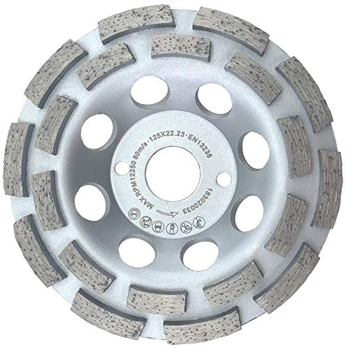 PRODIAMANT Premium Diamant-Schleiftopf 125mm Beton universal 125 mm x 22,2 mm Schleifscheibe doppelreihig von PRODIAMANT