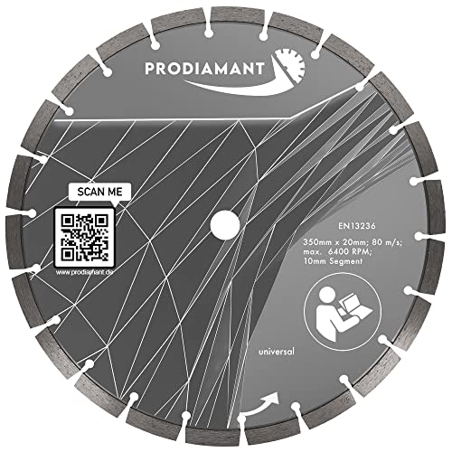 PRODIAMANT Premium Diamant-Trennscheibe universal 350 mm x 20 mm Blocksegment Segmenthöhe 10mm PRODIAMANT Premium Diamant-Trennscheibe universal 350 mm x 20 mm Blocksegment Segmenthöhe 10mm von PRODIAMANT