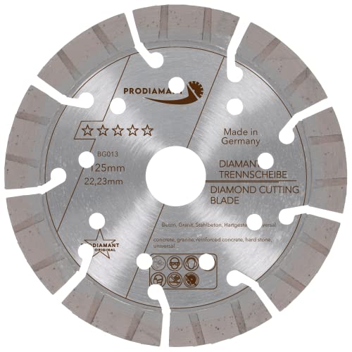 PRODIAMANT Profi Diamantscheibe BG013 125mm x 22,23 mm Beton Granit 13mm schmiede Segment Made in Germany lasergeschweißt PRODIAMANT Profi Diamantscheibe BG013 125mm x 22,23 mm Beton Granit 13mm schmiede Segment Made in Germany lasergeschweißt von PRODIAMANT