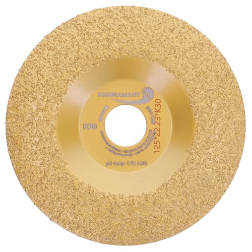 PRODIAMANT Raspelscheibe Ø125 mm K30 – Wolframcarbid-beschichtete Schleifscheibe für Winkelschleifer, fein, ideal zum Schleifen, Formen und Klauenpflege PRODIAMANT Raspelscheibe Ø125 mm K30 – Wolframcarbid-beschichtete Schleifscheibe für Winkelschleifer, fein, ideal zum Schleifen, Formen und Klauenpflege von PRODIAMANT