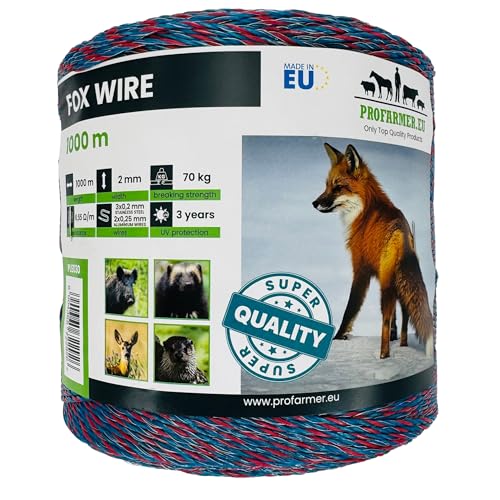 Elektrozaunlitze Weidezaunlitze 1000m Weidezaun für Wildabwehr Wildschwein Hirsch Fuchs Wolf Elektrozaunlitze Weidezaunlitze 1000m Weidezaun für Wildabwehr Wildschwein Hirsch Fuchs Wolf von PROFARMER.EU