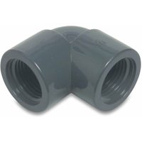 Profec - Winkel 90° pvc-u Innengewinde x Innengewinde 1 Zoll, 10 bar, grau von PROFEC